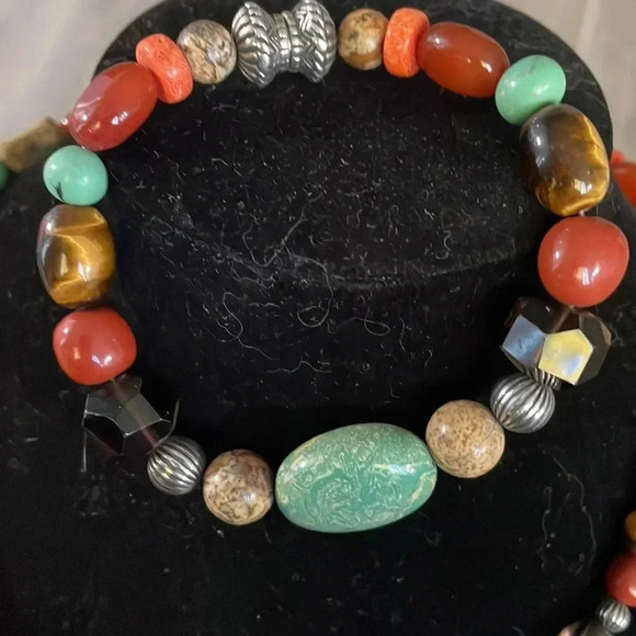 Carolyn pollack gemstone necklace and bracelet set - Picture 2 of 6